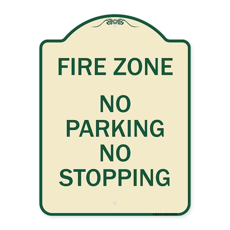 Signmission No Parking No Stopping Heavy-Gauge Aluminum Architectural Sign, 24" x 18", TG-1824-23703 A-DES-TG-1824-23703